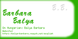 barbara balya business card